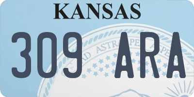 KS license plate 309ARA