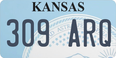KS license plate 309ARQ