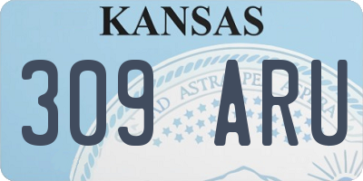 KS license plate 309ARU