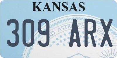 KS license plate 309ARX