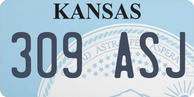 KS license plate 309ASJ