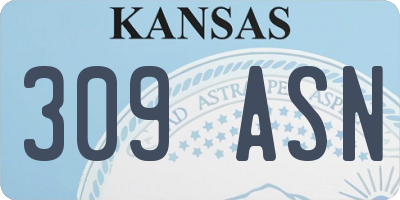 KS license plate 309ASN