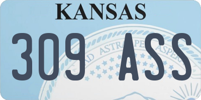 KS license plate 309ASS