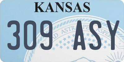 KS license plate 309ASY