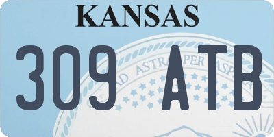 KS license plate 309ATB