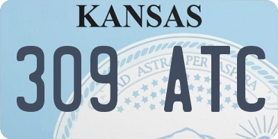KS license plate 309ATC