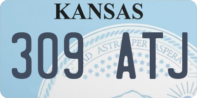 KS license plate 309ATJ