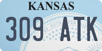 KS license plate 309ATK