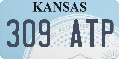 KS license plate 309ATP