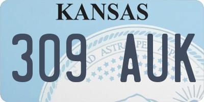 KS license plate 309AUK