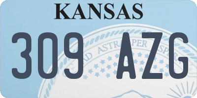 KS license plate 309AZG