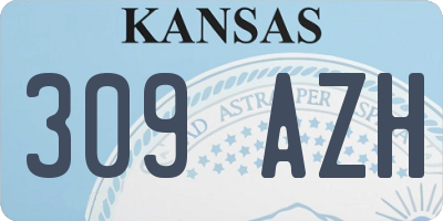 KS license plate 309AZH