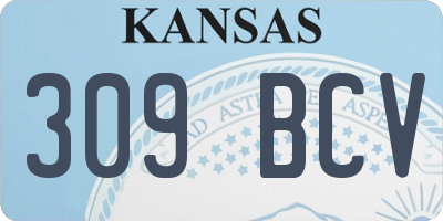 KS license plate 309BCV