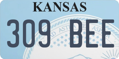 KS license plate 309BEE