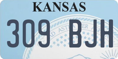 KS license plate 309BJH