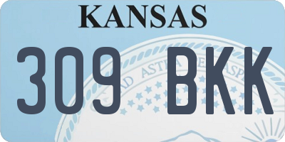 KS license plate 309BKK