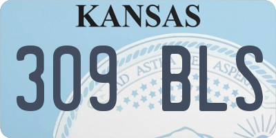 KS license plate 309BLS