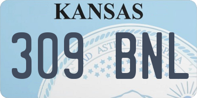 KS license plate 309BNL