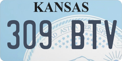 KS license plate 309BTV