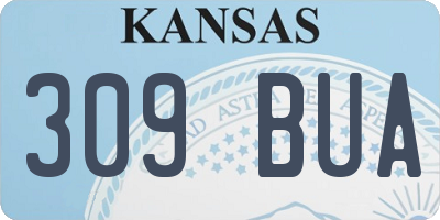 KS license plate 309BUA