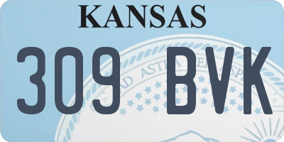 KS license plate 309BVK