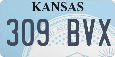 KS license plate 309BVX