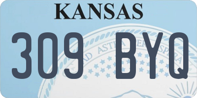 KS license plate 309BYQ