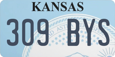 KS license plate 309BYS