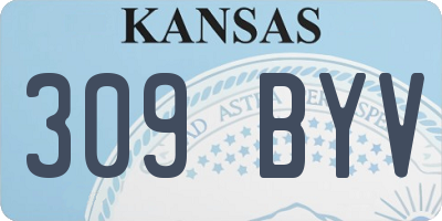 KS license plate 309BYV