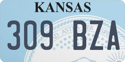 KS license plate 309BZA