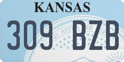 KS license plate 309BZB