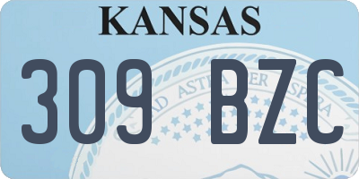 KS license plate 309BZC
