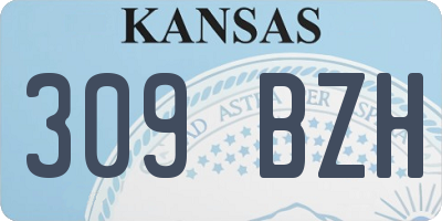 KS license plate 309BZH