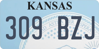 KS license plate 309BZJ