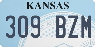 KS license plate 309BZM