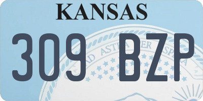 KS license plate 309BZP