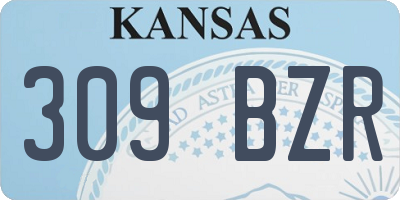 KS license plate 309BZR