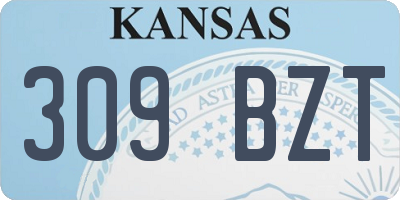 KS license plate 309BZT