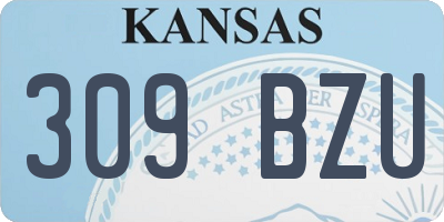 KS license plate 309BZU