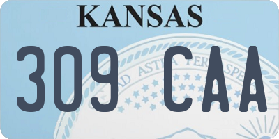 KS license plate 309CAA