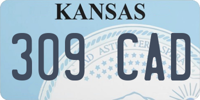 KS license plate 309CAD