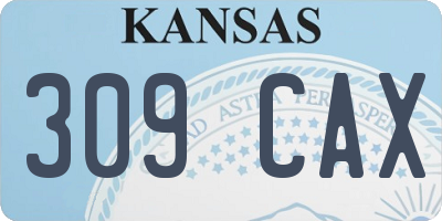 KS license plate 309CAX