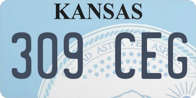KS license plate 309CEG