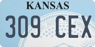 KS license plate 309CEX