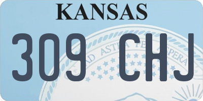 KS license plate 309CHJ