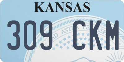 KS license plate 309CKM