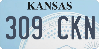 KS license plate 309CKN