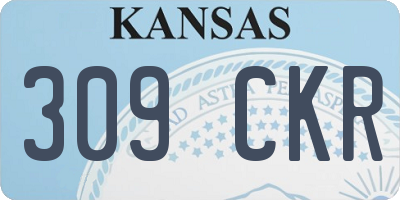 KS license plate 309CKR