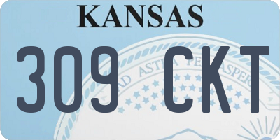 KS license plate 309CKT
