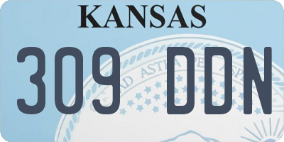 KS license plate 309DDN